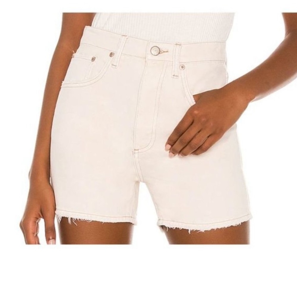 PISTOLA Cream Hi-rise shorts